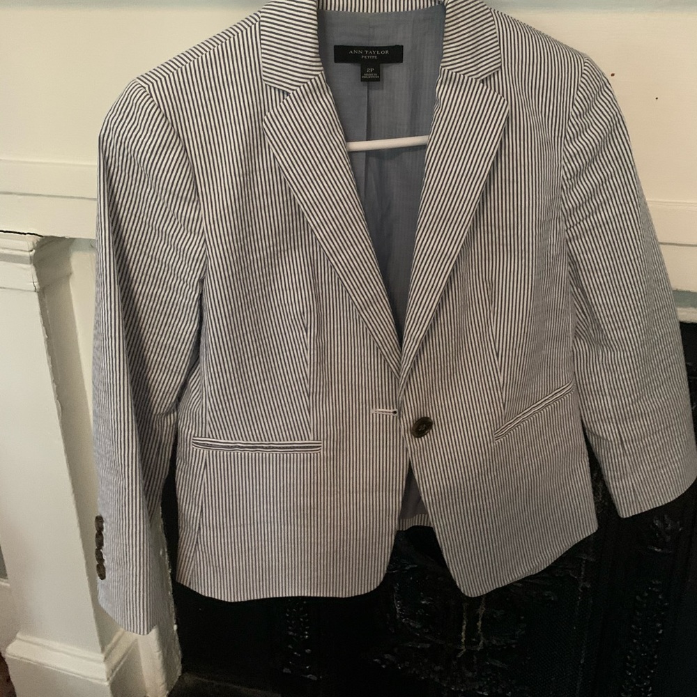 Ann Taylor seersucker suit